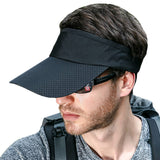 1 x Brand New iEasey Unisex Quick-Drying Sun Hat Mesh Baseball Cap Summer Hat Cap Peaked Cap Outdoor Sun Visor Sun Shield Beach Tennis Golf Sun Visor Cap Ponytail Cap for Men Women - RRP €10.07