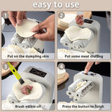 1 x RAW Customer Returns Ravioli Former Dumpling Maker Automatic Dumpling Machine, Dumpling Former Electric with Filling Spoon Brush, Dumpling Mold Ravioli Mold, Household Dumpling Making Tool for Beginners - RRP €27.89