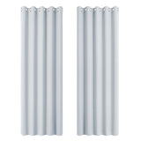 1 x RAW Customer Returns PONY DANCE Extra wide curtains, opaque, 2 pieces, H 228 x W 167 cm, blackout curtains for the living room, thermal curtains with eyelets, curtain, heat-insulating, grey-white - RRP €48.95