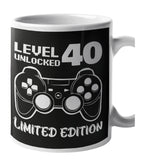 1 x RAW Customer Returns Colorfamily Birthday Mug Gift 40 Years Level Unlocked Limited Edition Ceramic Mug - RRP €15.68