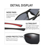 1 x RAW Customer Returns HGDGears Polarized Sports Sunglasses for Men Outdoor Cycling Driving Golf Running Fishing Tr90 Superlight Frame Eyewear Sun Glasses UV400 Black-Red  - RRP €18.14