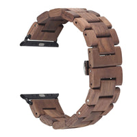 1 x RAW Customer Returns AIYIBEN Wooden Watch Band 42mm 44mm 45mm 49mm with Stainless Steel Butterfly Buckle Compatible with iWatch Ultra 2 SE Series 1 2 3 4 5 6 7 8 9 Walnut  - RRP €33.85