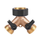 1 x RAW Customer Returns 3 4 Y Shape Thread 2 Way Brass Garden Hose Connector Tap Garden Hose Distributor for Tap Connection Splitter Nozzle Garden Irrigation America  - RRP €20.4