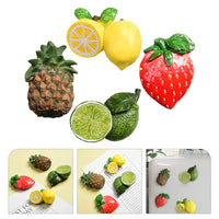 1 x Brand New Mobestech 4 Pieces Fridge Magnets Fruit 3D Refrigerator Magnets Sticker Office Magnets Refrigerator Stickers for Home Kitchen Refrigerator Office Cabinets Whiteboard Magnetic Board Decoration - RRP €14.83