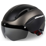 1 x RAW Customer Returns Shinmax Bicycle Helmet Men Women Bicycle Helmet with Visor Removable Magnetic Goggles for Men Women Adults Mountain Bike Road Bicycle Helmet Adjustable MTB Ski Snowboard - RRP €43.99