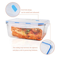 1 x RAW Customer Returns HUSANMP set of 4 extra large glass food storage containers, glass container with lid, glass storage container, glass storage jar, BPA-free, suitable for dishwasher, microwave, freezer. - RRP €46.14