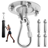 2 x RAW Customer Returns Cisivis ceiling hook 400kg, punching bag holder, hammock attachment, hanging chair swing hook, ceiling mount outdoor indoor - stainless steel heavy-duty hook suspension - RRP €19.98