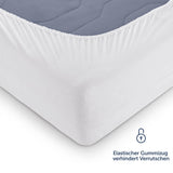 3 x Brand New Blumtal Quilted Mattress Protector - Breathable Microfiber Mattress Cover, 100 Polyester, Cover for Mattress Between 25-27 cm Height, 150 x 190 200 x 30 cm - RRP €59.97