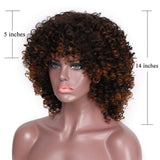 1 x RAW Customer Returns Colorful panda Kinky curly Black Mixed Brown afro curly wigs for women Afro kinky curly wig natural synthetic hair medium length for costume wig or daily use - RRP €25.1