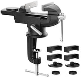 1 x RAW Customer Returns Housolution 360 Rotating Vice with Anvil and Axle, 3 inch 75 mm Clamping Range Table Vice Fixing Fixed of Workpiece for Workbench Engineer Workbench - Black - RRP €30.24