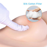 1 x RAW Customer Returns ICEVER Silicone False Breast Forms Cotton Filled Strapless B Cup Realistic Breast Prostheses for Crossdresser Cosplay Transgender Mastectomy Size L - B Cup, Light Skin Ivory White  - RRP €109.99