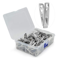 1 x RAW Customer Returns VIPbuy 60 Pieces Small Stainless Steel Clothespins Metal Photo Clips with Storage Box Multifunctional Clips for Hanging Clothes Socks Clothesline Office Files Food Sealing - RRP €14.42