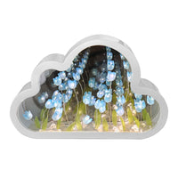 1 x RAW Customer Returns Tulip Night Light, 2 in 1 DIY Cloud Tulip Mirror Lamp, Cloud Tulip Mirror Lights Decoration, LED Flower Bedside Lamp Birthday Gifts Home Decoration for Friends, Girls, Couples, Children Blue  - RRP €21.06