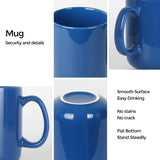 2 x RAW Customer Returns 20 Ounce Large Mug, 600ml Porcelain Extra Huge Large Ceramic Mug for Tea Coffee Hot Chocolate Soup, Blue - RRP €32.76