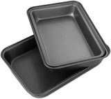 1 x RAW Customer Returns SENENQU 4 Piece Large Baking Dish Universal Set Baking Trays Extra High Edge - 30X20 32X22 34X24CM Baking Pan and 6 Tortilla Mold - Carbon Steel PFOA FREE Black - RRP €32.99