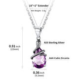 1 x Brand New Women s Imitation Alexandrite Necklace in 925 Silver, June Birthstone Snake Water Drop Pendant - RRP €34.87