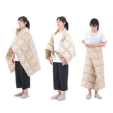 2 x Brand New iBasingo Camping Small Blanket Goose Down Cappa Quilt Feather Scarf Travel Blanket Waterproof Lightweight Portable Poncho Cape for Outdoor Backpacking Travel Office Home Used NH19LY010 - RRP €101.52