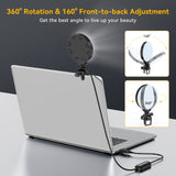 1 x RAW Customer Returns Full Screen Ring Light Laptop, Video Conference Light with Clip, 3 Light Modes 10 Brightness Levels, Webcam Light Camera Light for Zoom Meeting Video Recording Live Streaming Tiktok YouTube Vlog Makeup - RRP €18.64