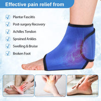 1 x RAW Customer Returns Hilph Cooling Sleeve Foot, Cooling Pads for Ankle and Foot, Cooling Sleeve Ankle, Hot Cold Compress Wrap Cool Pack for Ankle Sprain, Swelling, Plantar Fasciitis Blue - RRP €19.99