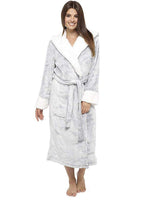 1 x RAW Customer Returns CityComfort Bathrobe Women Fluffy, Fleece Dressing Gown Women with Hood, Dressing Gown Women Two-tone, S  - RRP €28.07