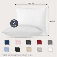 1 x RAW Customer Returns Dreamzie Pillowcase 60x60cm - Pack of 2 Oeko Tex Certified Microfiber with Zipper - Soft and Brushed Pillowcase - White - RRP €9.99