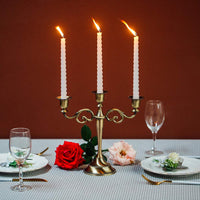 1 x RAW Customer Returns Sziqiqi Candle Holder with 3 Heads for Weddings Zinc Alloy Candle Holder for Tables Dinners with Candles Hotel Decorations Decorative Ornaments, Bronze - RRP €19.85