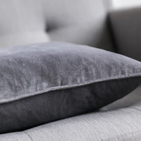 1 x RAW Customer Returns MIULEE Set of 2 Velvet Cushion Covers Flange Cushion Cover Decorative Sofa Cushions Throw Pillows Wrapped Edge Cushion Covers Decorative Pillowcase for Sofa Living Room Bedroom 40 x 60 cm Light Grey - RRP €19.02