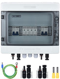 1 x RAW Customer Returns DC surge protection PV junction box DC500V 25A 2x 1 string lightning protection for PV system photovoltaic IP65 housing 2 in 2 out 25A  - RRP €144.21