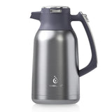 1 x RAW Customer Returns IDEUS coffee pot, double-walled vacuum insulation jug, 2 liters, stainless steel, thermos flask keeps hot for 12 hours, jug for 15-20 cups, silver - RRP €49.99