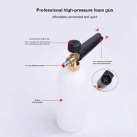 1 x RAW Customer Returns Snow Foam Lance Foam Cannon 1L Adjustable Soap Dispenser Nozzle Compatible with Karcher K K2 K3 K4 K5 K6 K7 and 1 4 Quick Connector Pressure Washer Gun with Waterproof Tape  - RRP €18.14