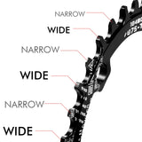 1 x RAW Customer Returns Chainring 104 BCD 32T 34T 36T 38T Narrow Wide Single Chain Ring with 4 Pieces Sprocket Screws for Road Bikes, Mountain Bikes, BMX MTB Bike Black, 32T  - RRP €13.1