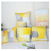 1 x Brand New JUNMEI Decorative Cushion Cover 40 x 40 cm Velvet Cushion Covers Cushion Cover Decorative Sofa Cushion Decorative Cushion for Sofa Bedroom Garden Outdoor Cushion Sofa Cushion Decorative Cushion Yellow Gray Set of 4 - RRP €20.4