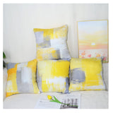 4 x Brand New JUNMEI decorative cushion cover 40 x 40 cm velvet cushion covers cushion cover, decorative sofa cushion decorative cushion decoration for sofa bedroom garden outdoor cushion sofa cushion decorative cushion yellow-grey set of 4 - RRP €81.6