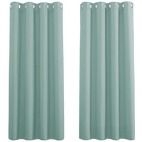 1 x RAW Customer Returns PONY DANCE Curtain Green Opaque Eyelet Curtain Set of 2 Opaque Curtains Living Room Modern Short Blackout Curtains Children s Room H 175 x W 140 cm Summer Green - RRP €33.95