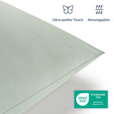 1 x RAW Customer Returns Blumtal bed linen 200x200 cm summer 2 pillowcases 80x80 cm - summer made of breathable microfiber - Oeko-TEX certified bed linen - soft bed linen 3-piece - Summer Green - RRP €24.19