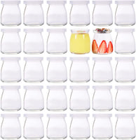 1 x RAW Customer Returns Lawei 30 pieces yoghurt jars with lids 200 ml glass jars tulip glass dessert glass preserving jars dessert glasses preserving jars with lids for pudding milk yoghurt making appetizers - RRP €36.29