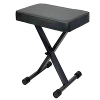 1 x RAW Customer Returns GLEAM Keyboard bench X-Style height adjustable black - RRP €32.46