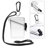 1 x RAW Customer Returns Transparent Badge Holder, ID Badge Holder Horizontal Neck Waterproof and Transparent with Lanyards, Neck Badge Holder Used by Workers Employees Students Conferences, Card Holder with Lanyard - RRP €9.08