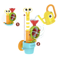 1 x RAW Customer Returns 40218 - YOOKIDOO Jardin ph m re - Baby Bath Toy on the Theme of the Garden - Bath and Shower Game - Watering Can, Snail, Flowers - Baby Gift from 18 Months - RRP €32.25