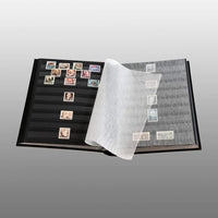 1 x RAW Customer Returns Prophila 60 Black Pages stamp album stock book padded black cover - RRP €38.36