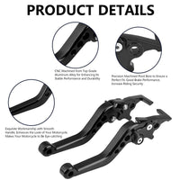 2 x RAW Customer Returns Keenso Motorcycle Brake Lever, 1 Pair Motorcycle Brake Handle Aluminum Brake Lever Clutch Lever Double Disc For Most Motorcycles, Scooters, Electric Bicycles Black  - RRP €39.38