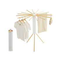 1 x RAW Customer Returns JOOM clothes rack made of wood, foldable, portable clothes rack, space-saving clothes rack, extendable clothes rack - clothes rack wood, white  - RRP €103.93