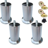 1 x RAW Customer Returns Pack of 4 furniture feet made of stainless steel, 15 cm sofa feet, furniture legs made of metal, for cabinet feet, bed legs sofa legs table legs, height adjustable, use M10 screws, support over 804 kg - RRP €39.88