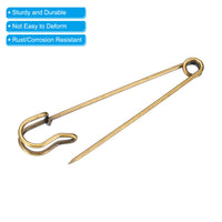 1 x Brand New sourcing map 10pcs Safety Pins 3.94 inch Large Metal Sewing Pins for Blankets Skirts Craft Brooch Making Bronze Tone - RRP €8.53