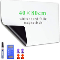 5 x RAW Customer Returns Lyzzxi Whiteboard Film, 40 x 80 cm Magnetic Self-Adhesive Whiteboard Film, Memo Board for Writing, Includes Marker and Sponge, Wall Film for Smooth Surfaces in School Office House - RRP €134.45