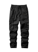 1 x RAW Customer Returns Jolicloth men s cargo pants outdoor pants long baggy pants casual leisure pants with drawstring regular fit black L - RRP €33.26