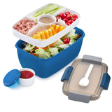 1 x RAW Customer Returns MUJUZE Bento Box Adult Large, 2000ML - Lunch Box with Divided Compartments, 2-Tier Salad Box to Go, Sustainable Leak-Proof, BPA Free Bread Box with Cutlery, Lunch Box for Work Picnic - RRP €17.99