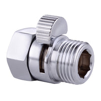 1 x RAW Customer Returns KES shower head shut-off valve angle valve water stopper shower valve shower stop brass water distributor shut-off valve replacement part G 1 2 polished chrome, K1140B-CH - RRP €14.11