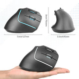 1 x RAW Customer Returns Rii 2.4G Wireless Vertical Ergonomic Optical Mouse Vertical Ergonomic Optical Mouse Wireless for Windows Mac Linux IOS, USB, 800 1200 1600 2400 3600 4800 DPI, 8 buttons - RRP €27.37