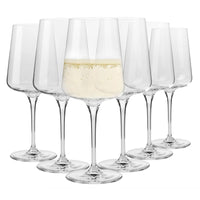 1 x RAW Customer Returns Krosno White and sparkling wine glasses Set of 6 glasses Elegant Crystal Glass Lead-free glass Ideal for home, restaurants and parties Dishwasher safe - RRP €35.99